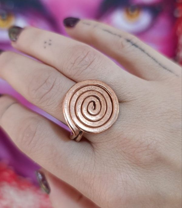 Anillo Espiral de Cobre